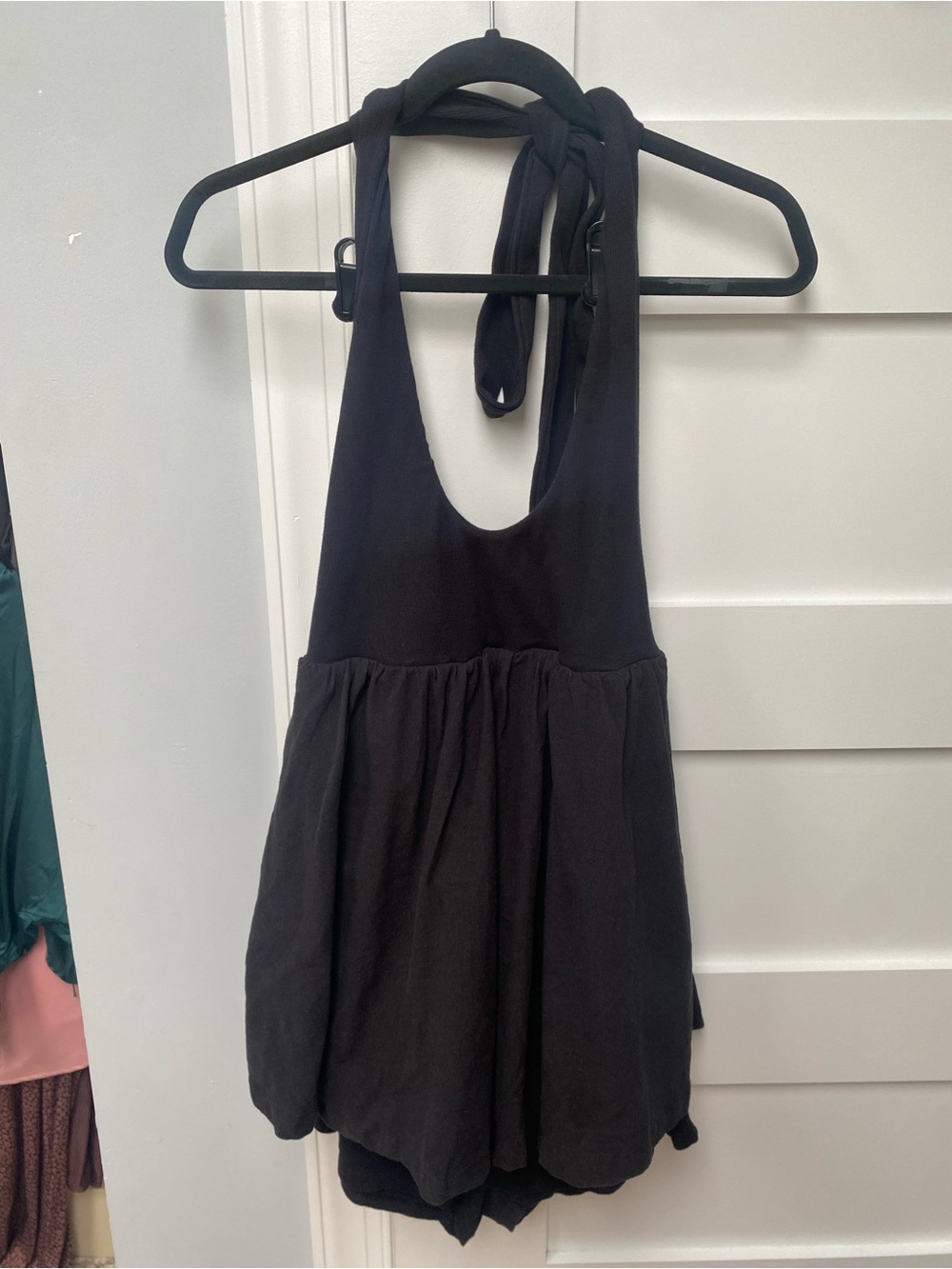 Free People Baja black mini cotton romper dress - Picture 4 of 10